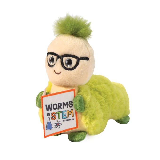 Douglas Cuddle Toys - Atom Bookworm Plush Toy