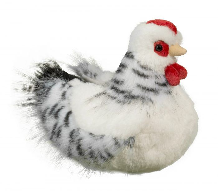 Douglas Cuddle Toys - Salty Black & White Hen Plush Toy