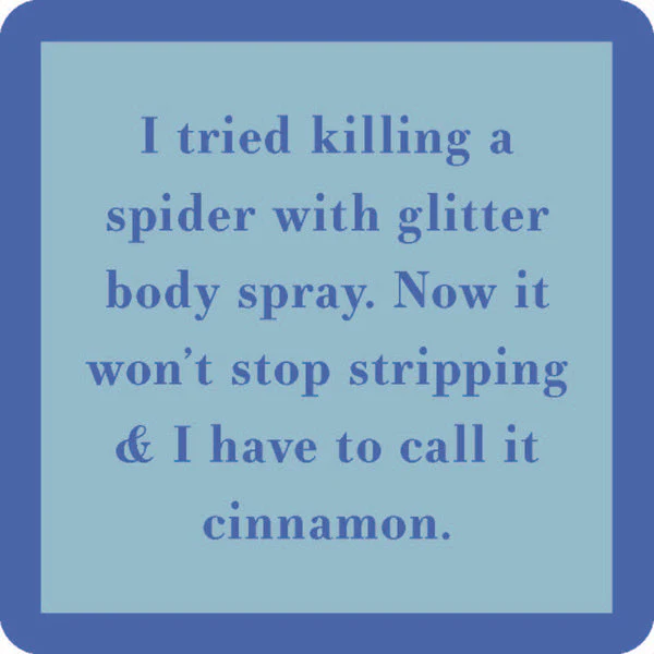 Drinks on Me - Glitter Body Spray Coaster