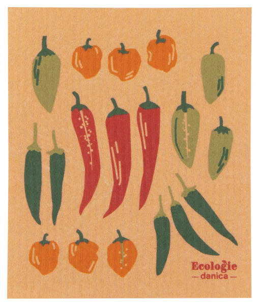 Ecologie - Swedish Dish Cloth, Chili Peppers