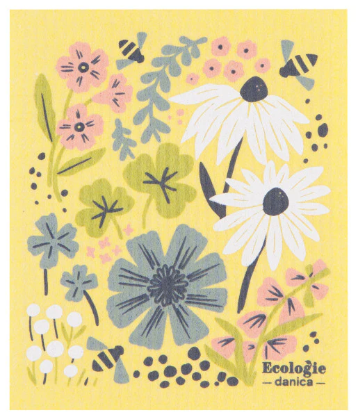 Ecologie - Swedish Sponge Dishcloth, Bees & Blossoms