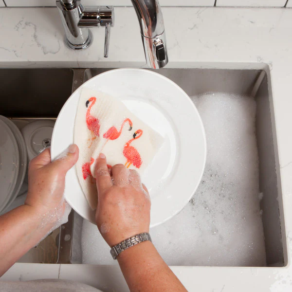 Ecologie - Swedish Sponge Dishcloth, Flamingo - Image 3