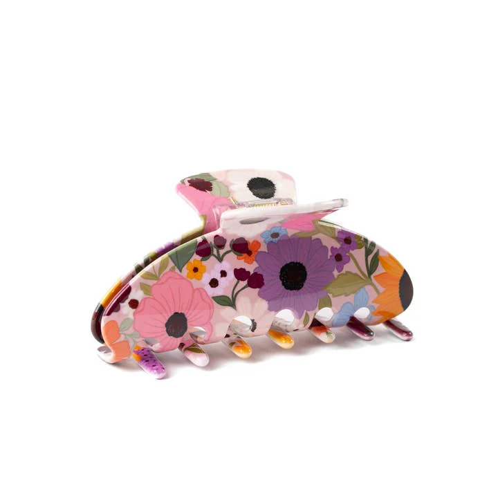 Elyse Breanne Design - Floral Claw Clip, Rainbow Garden