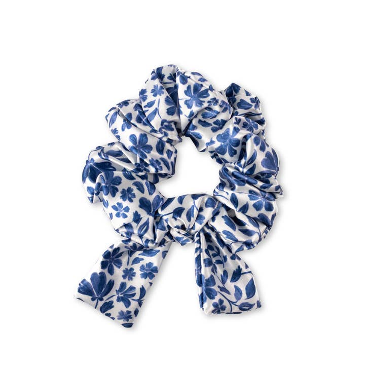 Elyse Breanne Design - Satin Scrunchie, Porcelain Floral