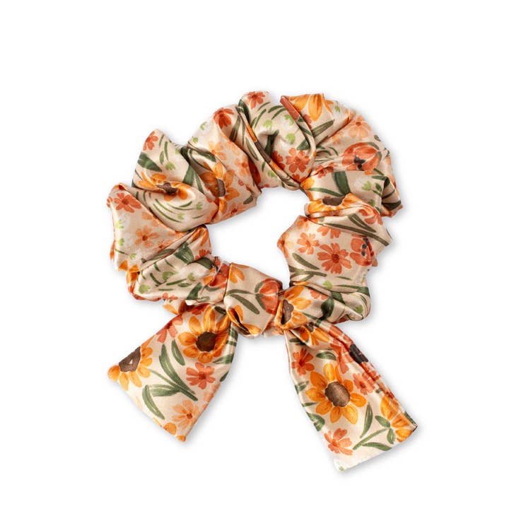 Elyse Breanne Design - Satin Scrunchie, Sunny Poppies