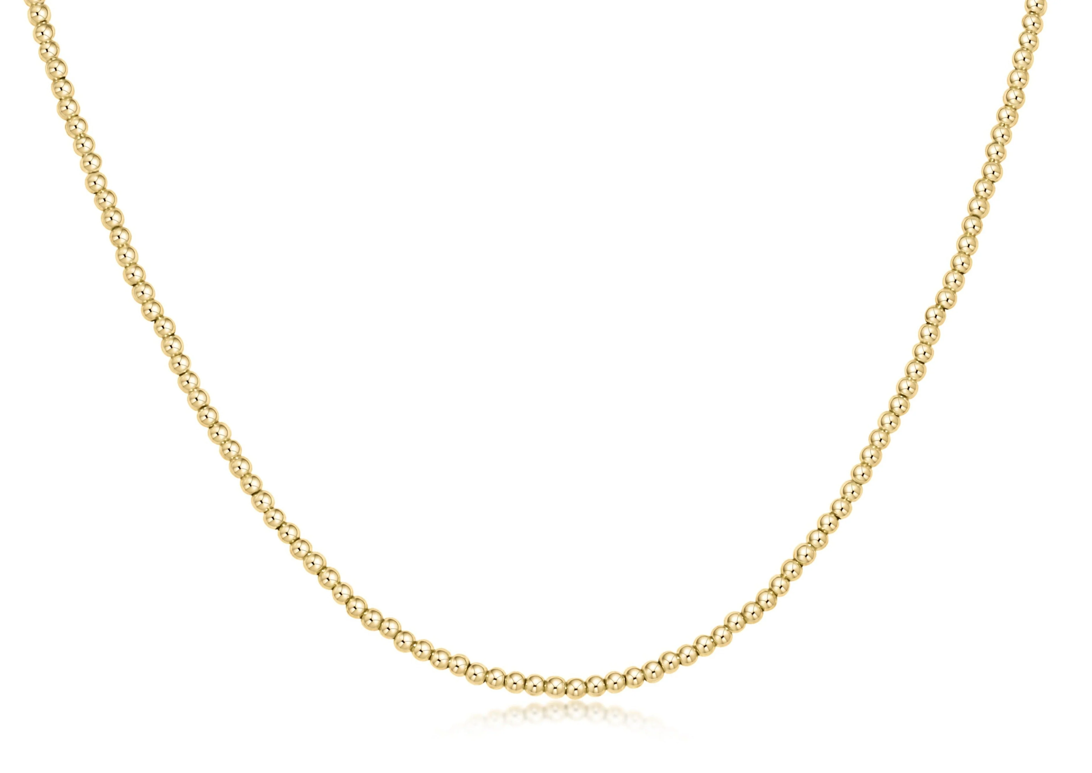 enewton - 15" Choker Necklace, Classic Gold 2mm Bead