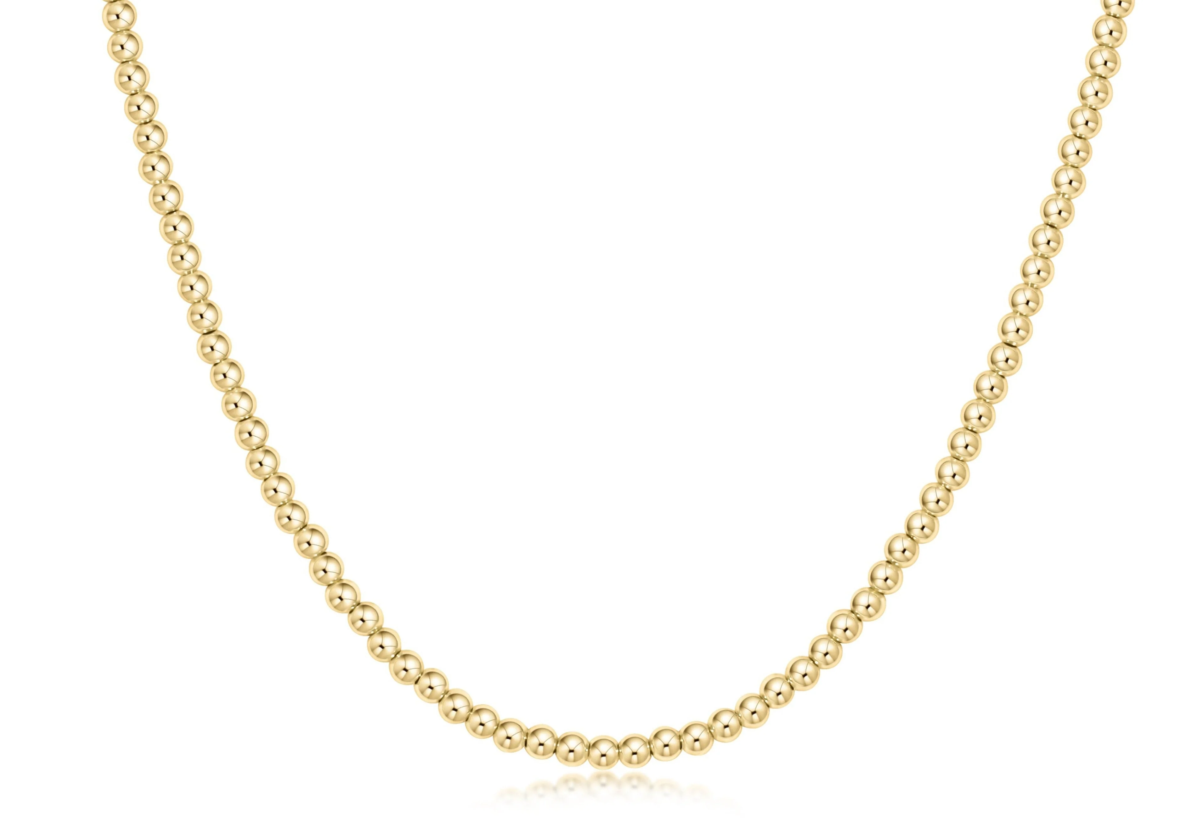 enewton - 15" Choker Necklace, Classic Gold 3mm Bead