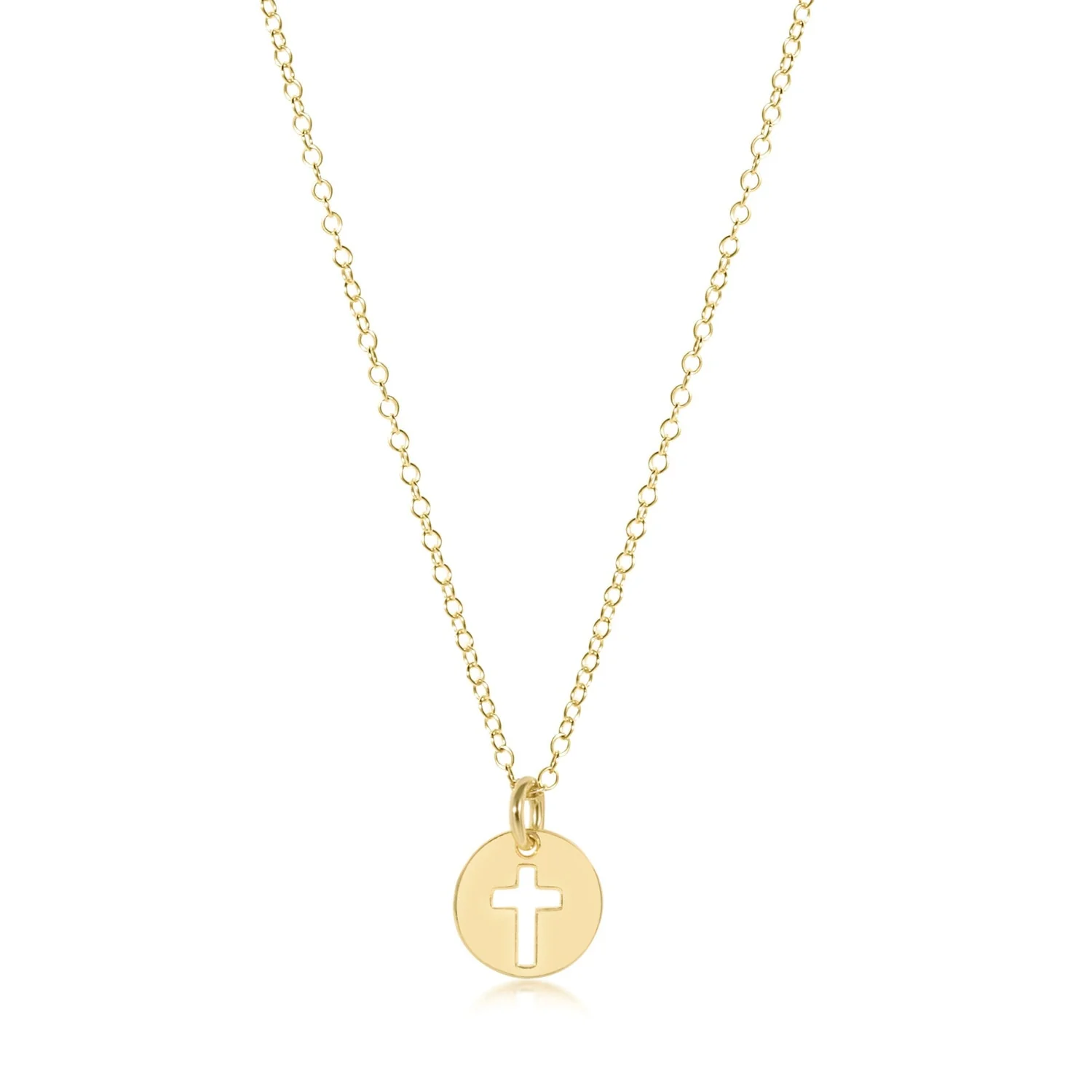 enewton - 16" Necklace Gold, Blessed Small Gold Disc