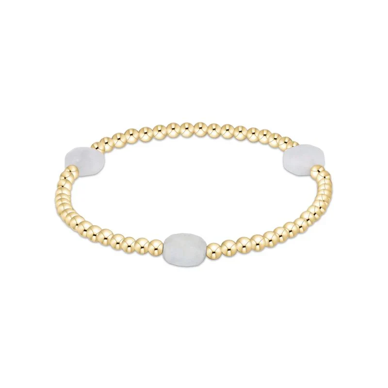 enewton - Admire Gem 3mm Gold Bracelet, Aquamarine