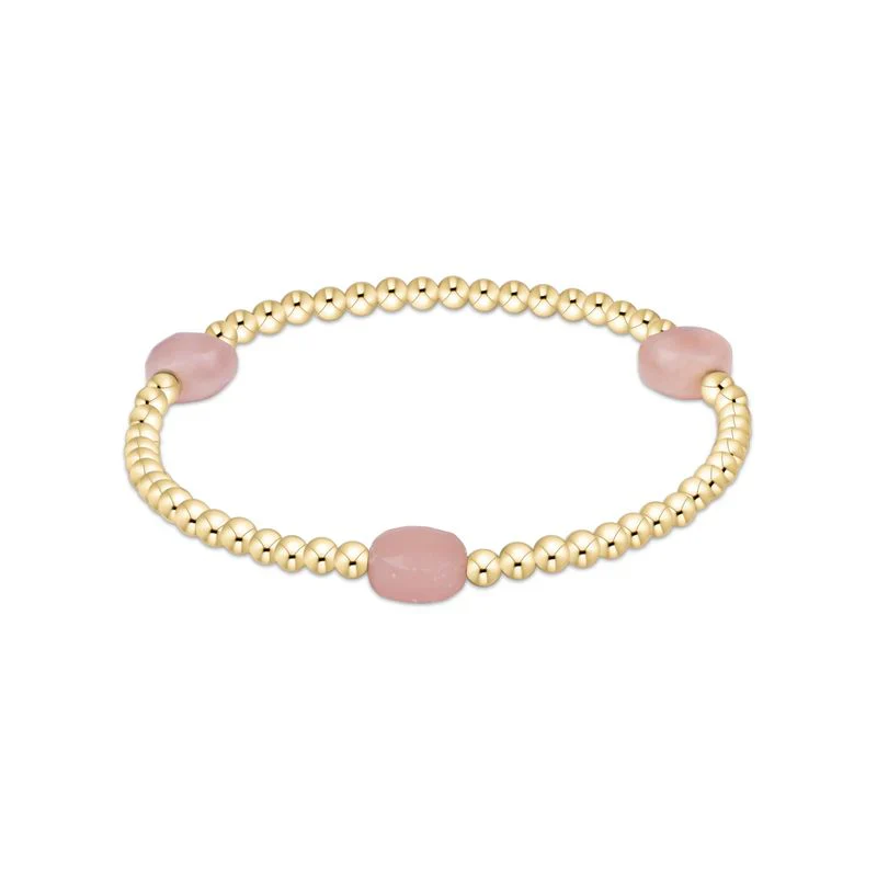 enewton - Admire Gem 3mm Gold Bracelet, Pink Opal