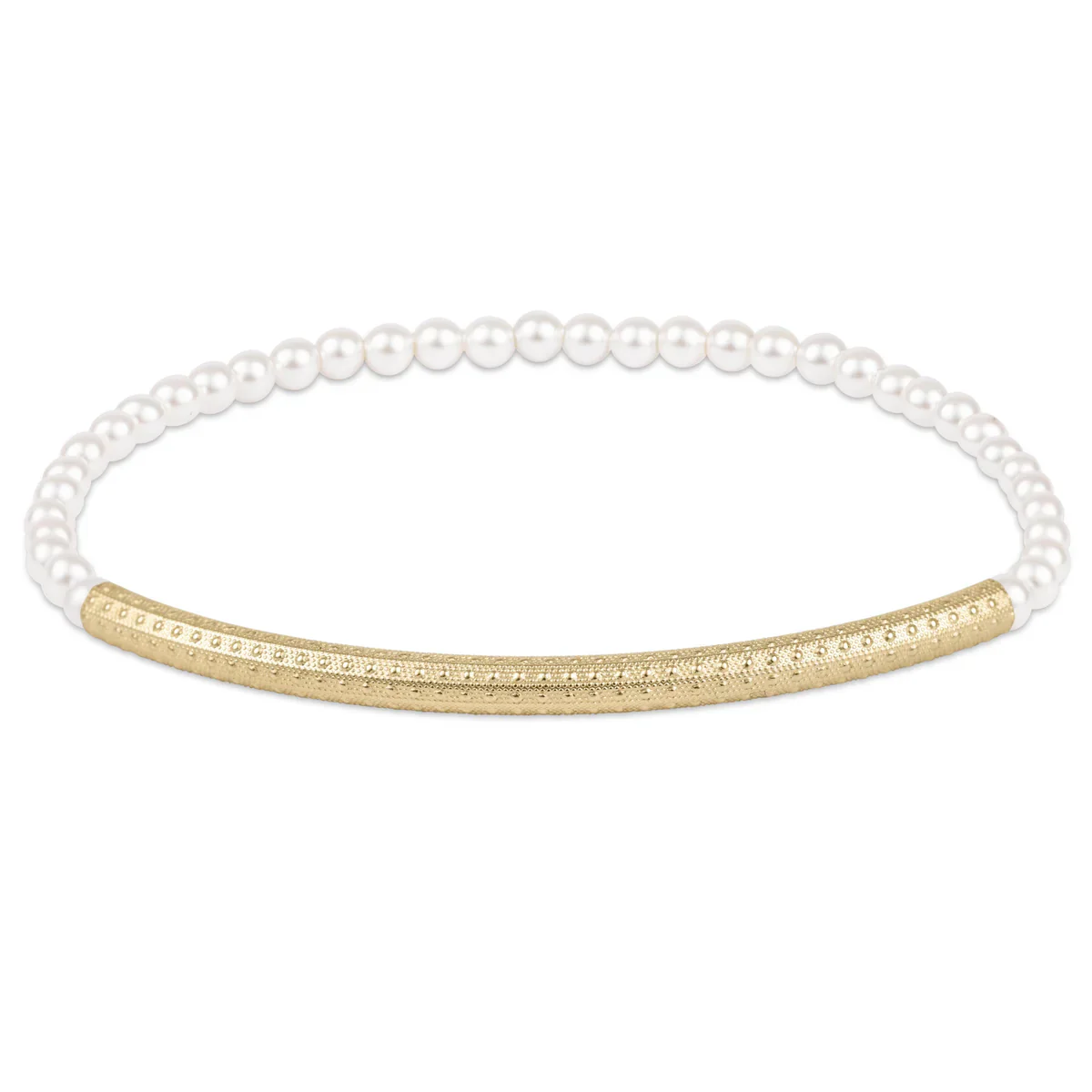 enewton - Bliss Bar Textured 3mm Bracelet, Pearl