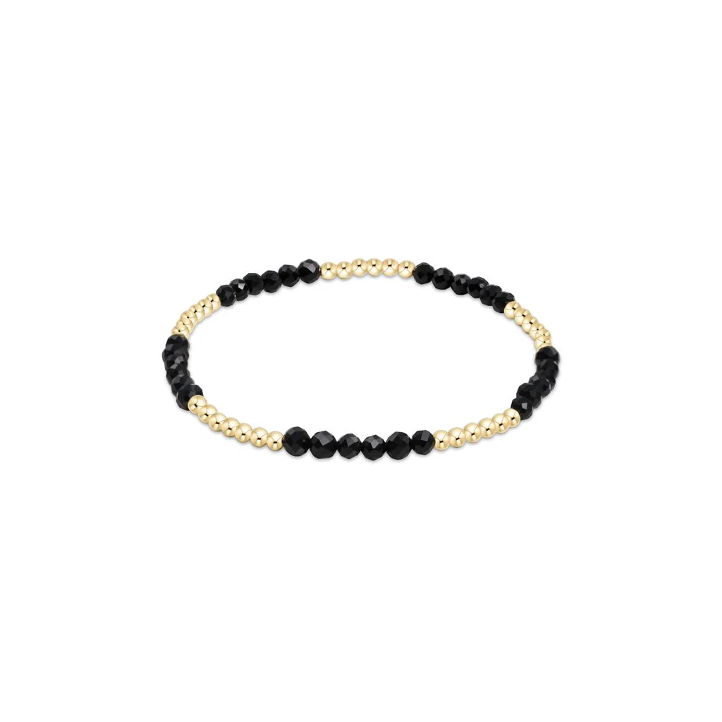 enewton - Blissful Pattern 2.5mm Bead Bracelet, Faceted Onyx