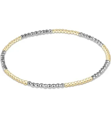 enewton - Blissful Pattern 2mm Bead Bracelet, Bright Silver Faceted Hematite