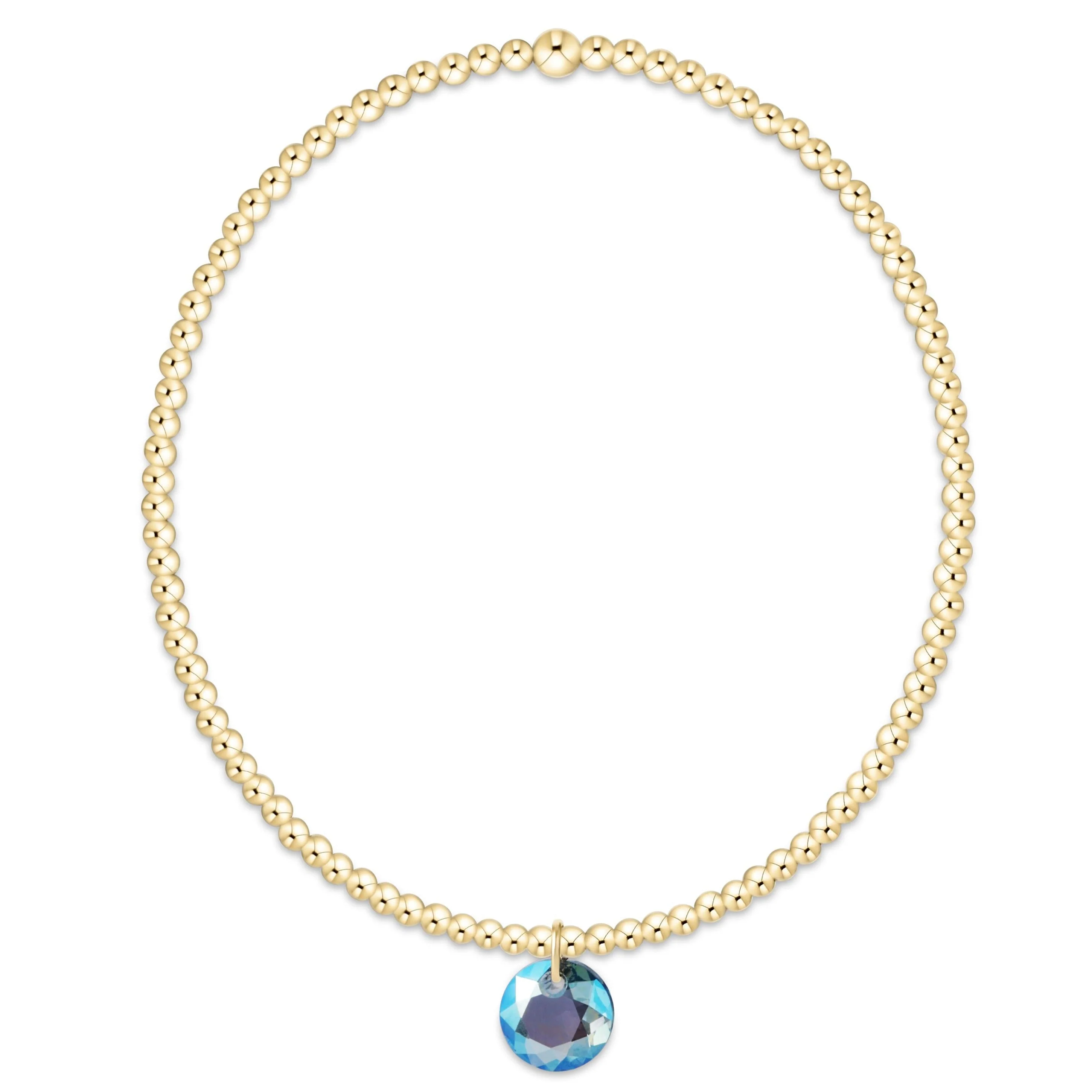 enewton - Classic Gold 2mm Bracelet Reflection Small Charm, 03