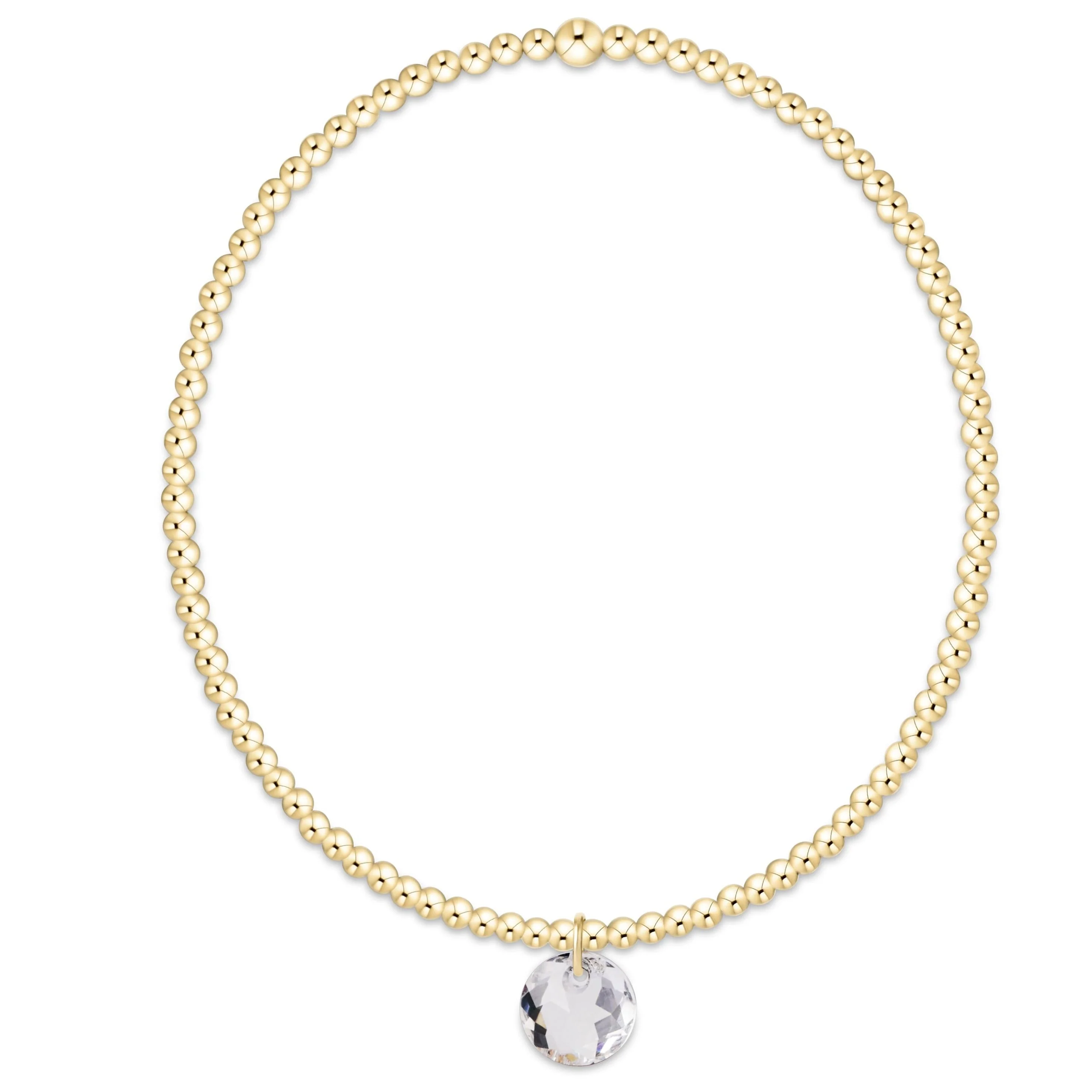 enewton - Classic Gold 2mm Bracelet Reflection Small Charm, 04