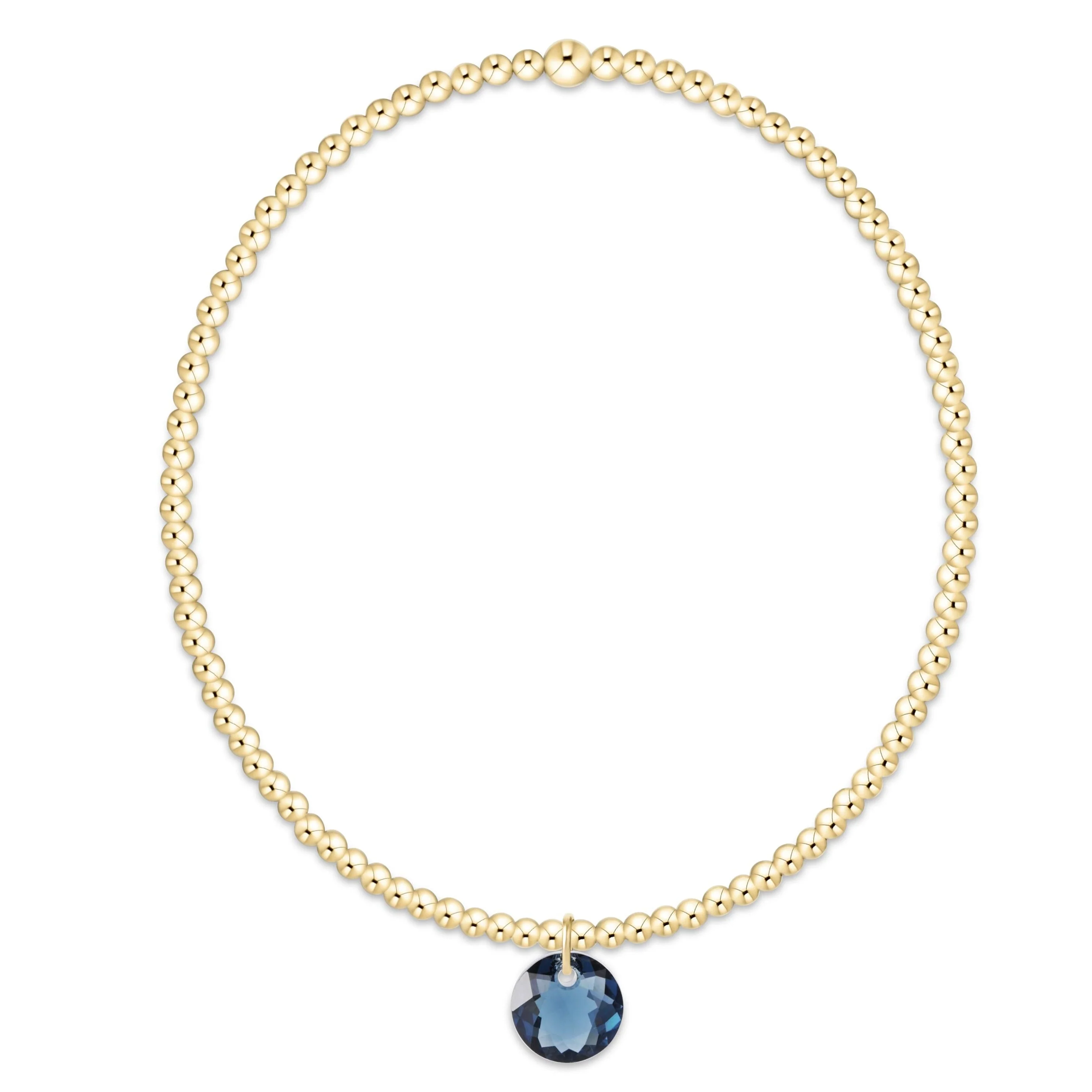enewton - Classic Gold 2mm Bracelet Reflection Small Charm, 09
