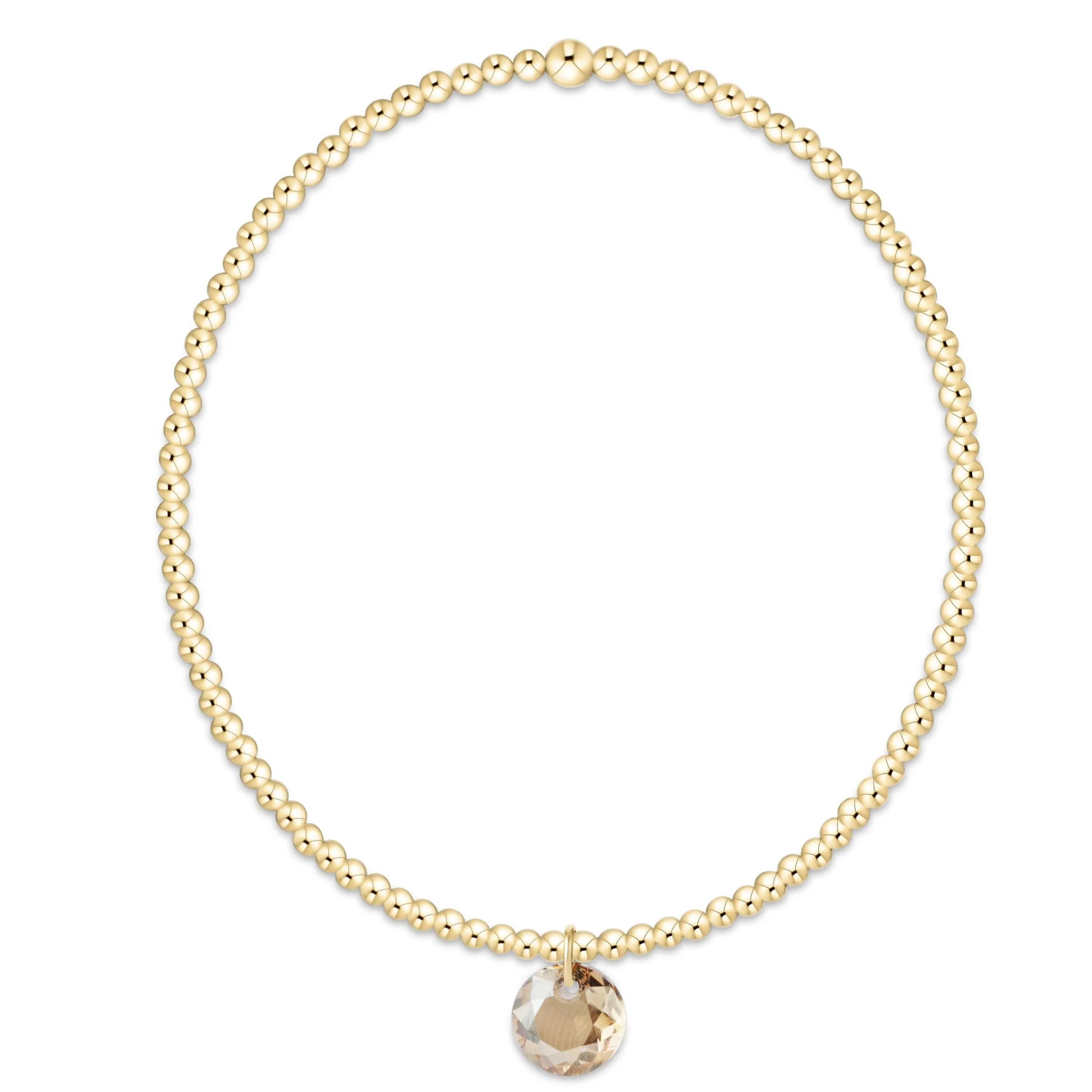 enewton - Classic Gold 2mm Bracelet Reflection Small Charm, 11