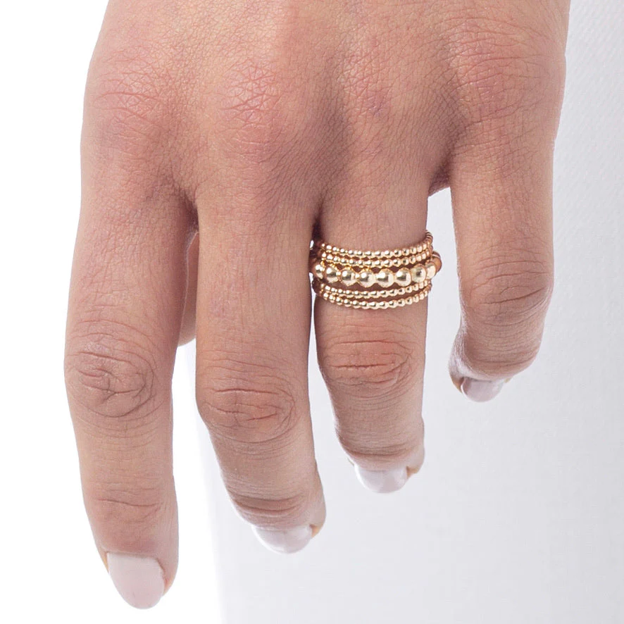 enewton - Classic Gold 3mm Bead Ring - Image 2