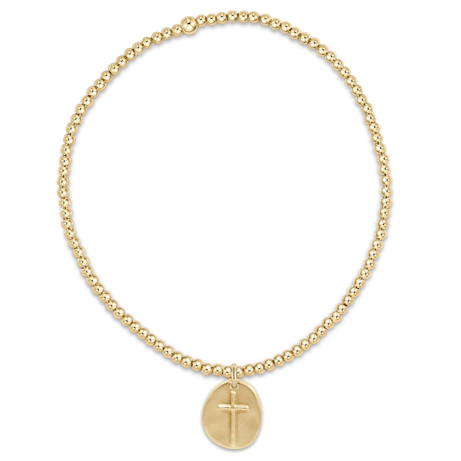 enewton - Extends Classic Gold 2mm Bead Bracelet, Inspire Small Gold Charm