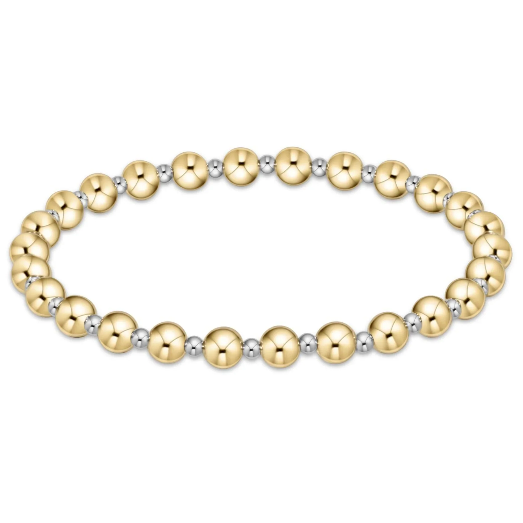 enewton - Extends Classic Grateful Pattern 5mm Bead Bracelet, Mixed Metal