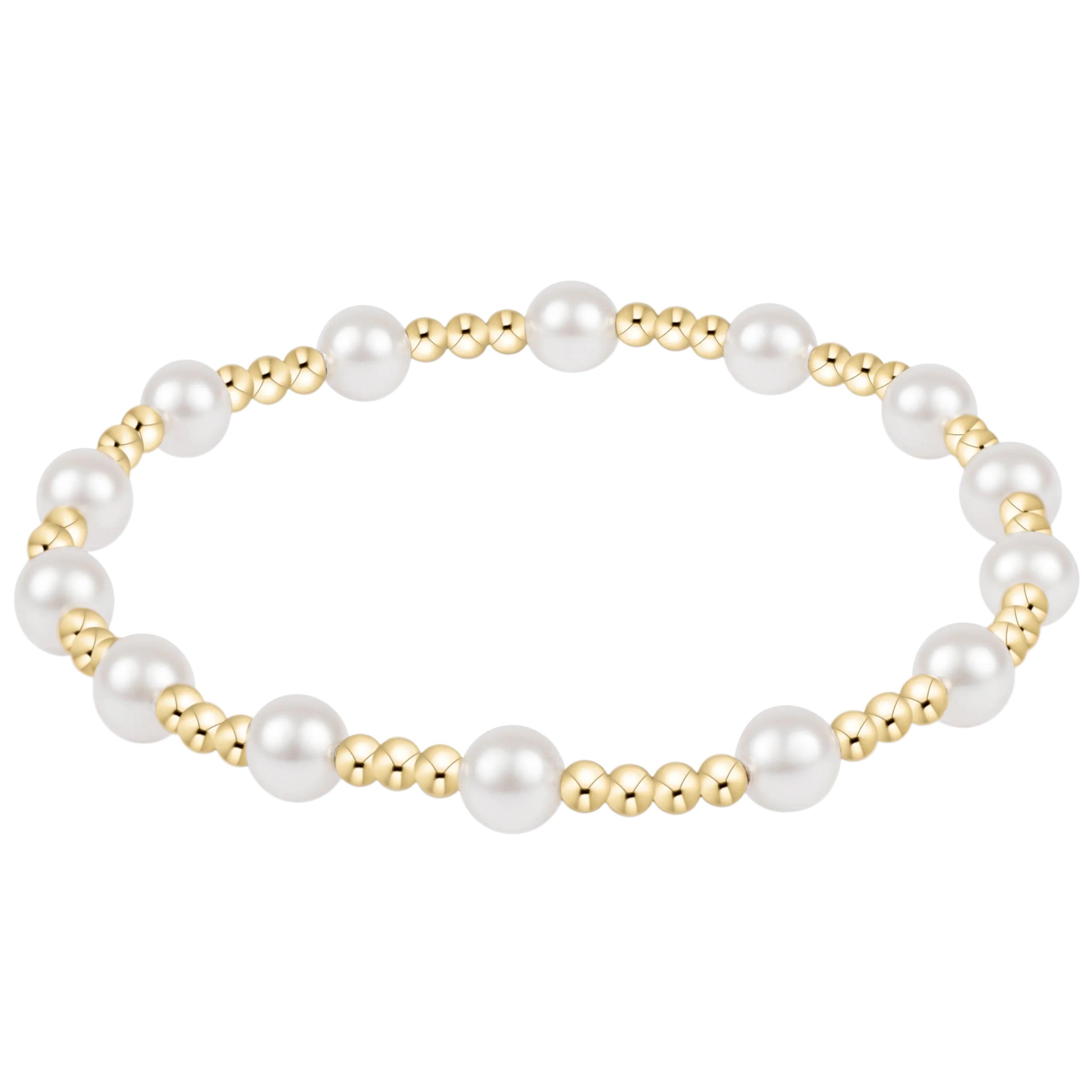 enewton - Extends Classic Sincerity Pattern 5mm Beaded Bracelet, Pearl