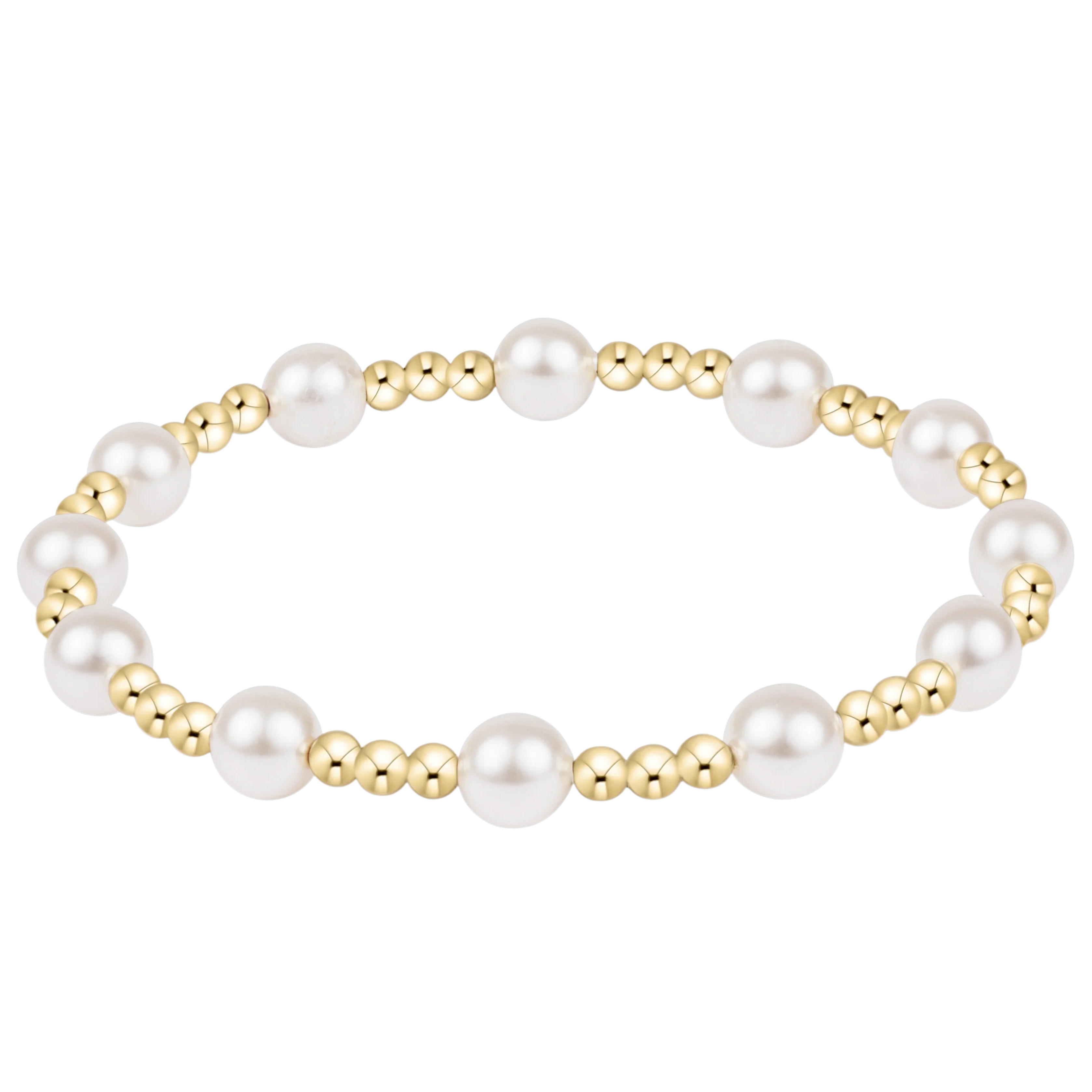 enewton - Extends Classic Sincerity Pattern 6mm Beaded Bracelet, Pearl