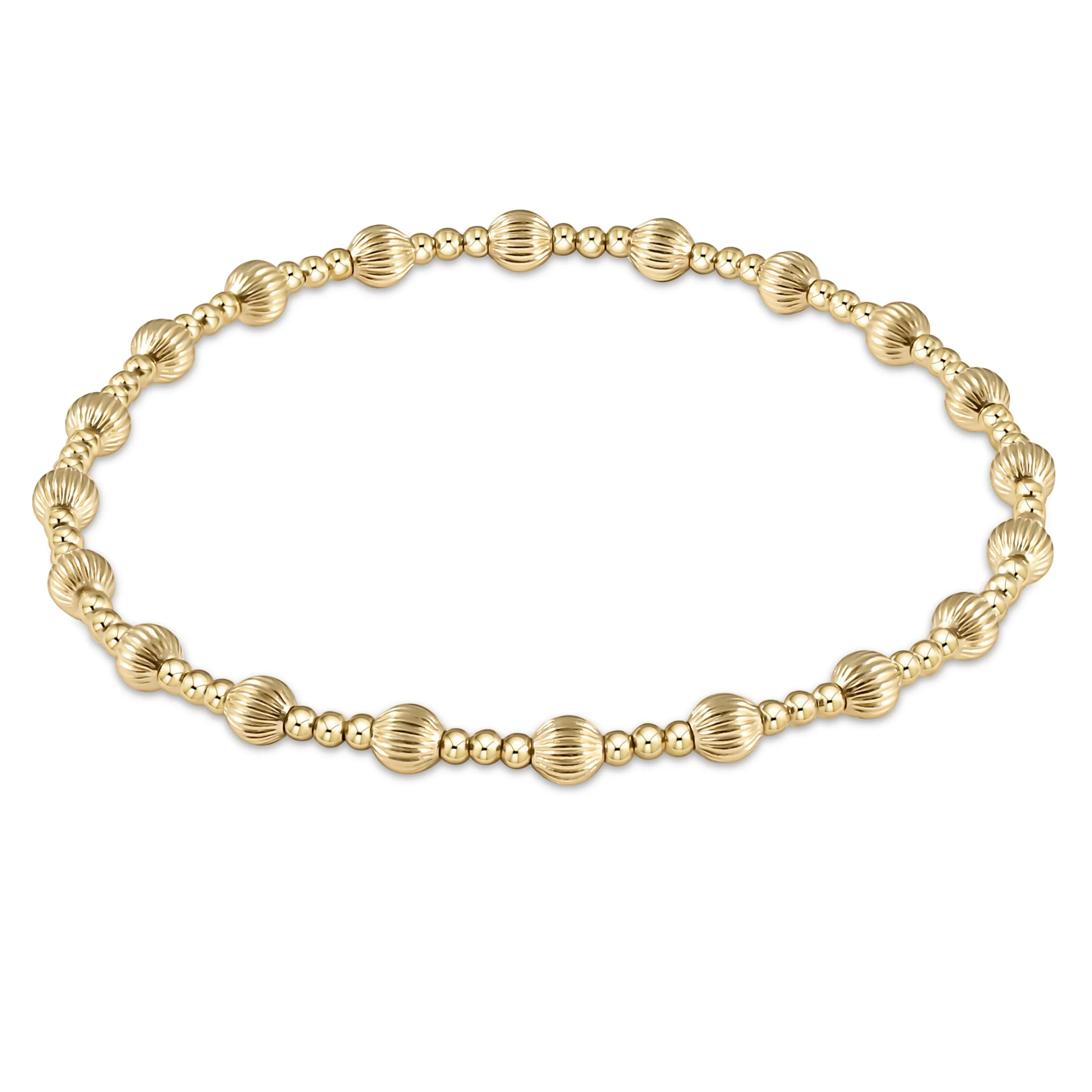 enewton - Extends Dignity Sincerity Pattern 4mm Bead Bracelet, Gold