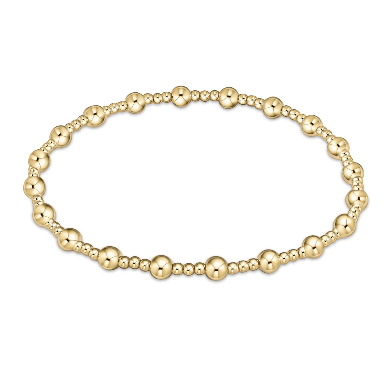 enewton - Extends Sincerity Pattern 4mm Bead Bracelet, Gold