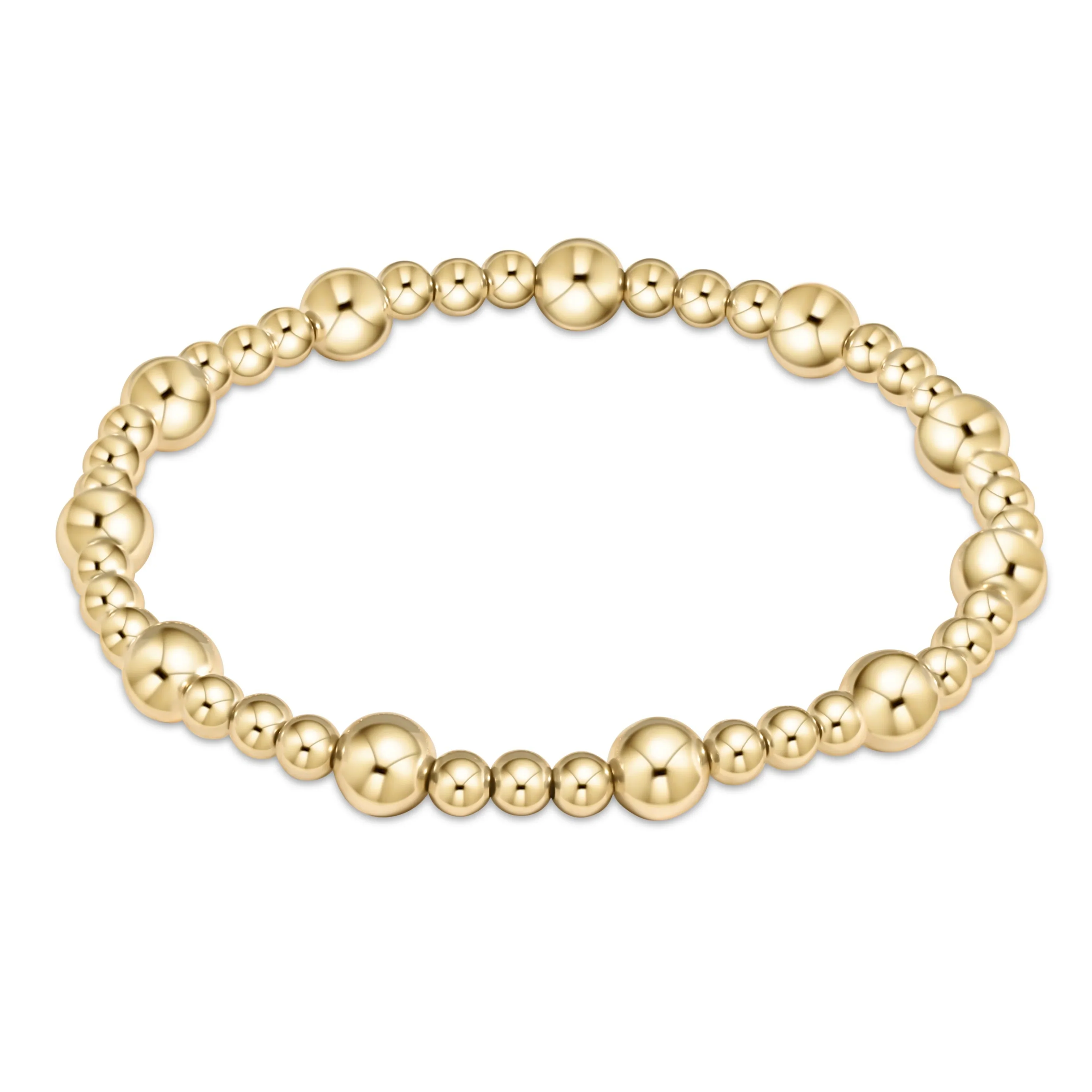 enewton - Extends Sincerity Pattern 6mm Bead Bracelet, Gold
