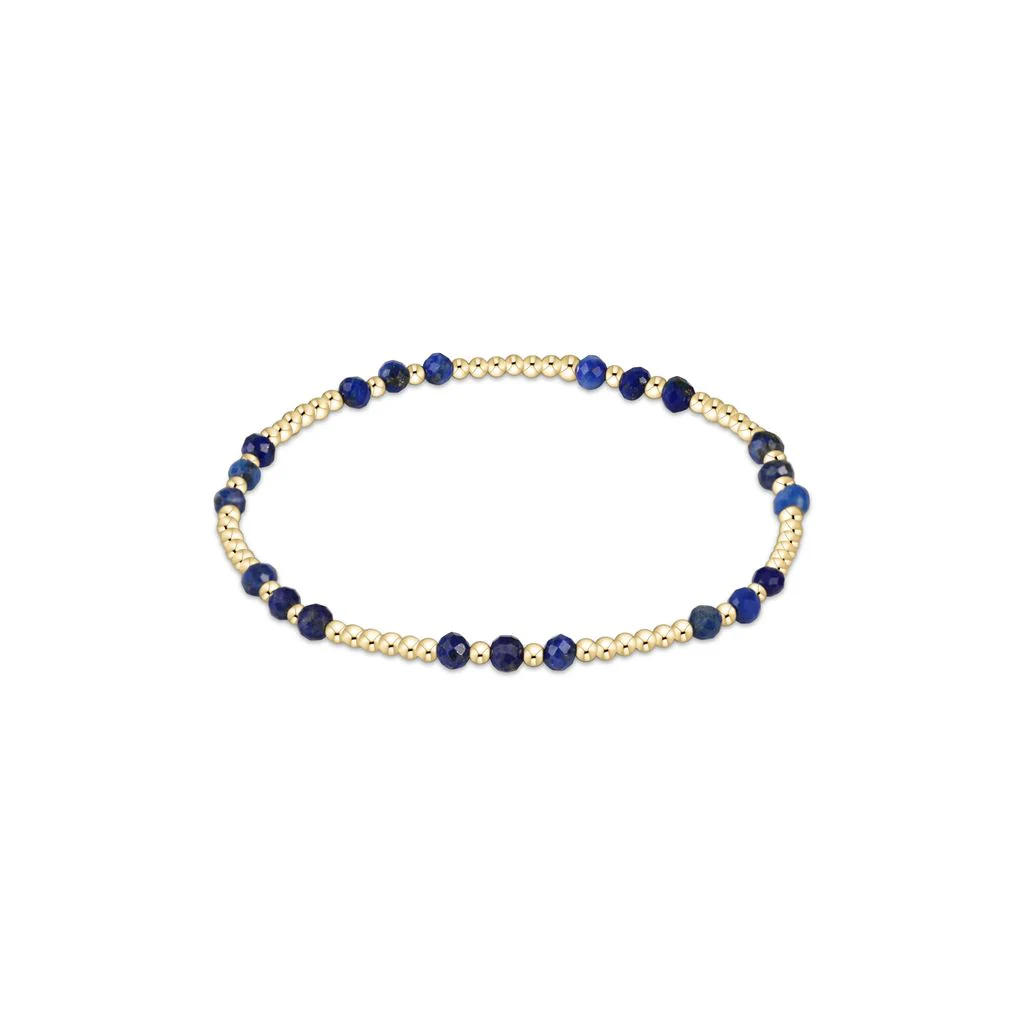 enewton - Gemstone Gold Joy Pattern 3mm Bead Bracelet, Lapis