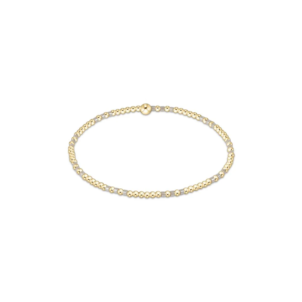 enewton - Hope Joy Pattern 2mm Bead Bracelet, Milkshake