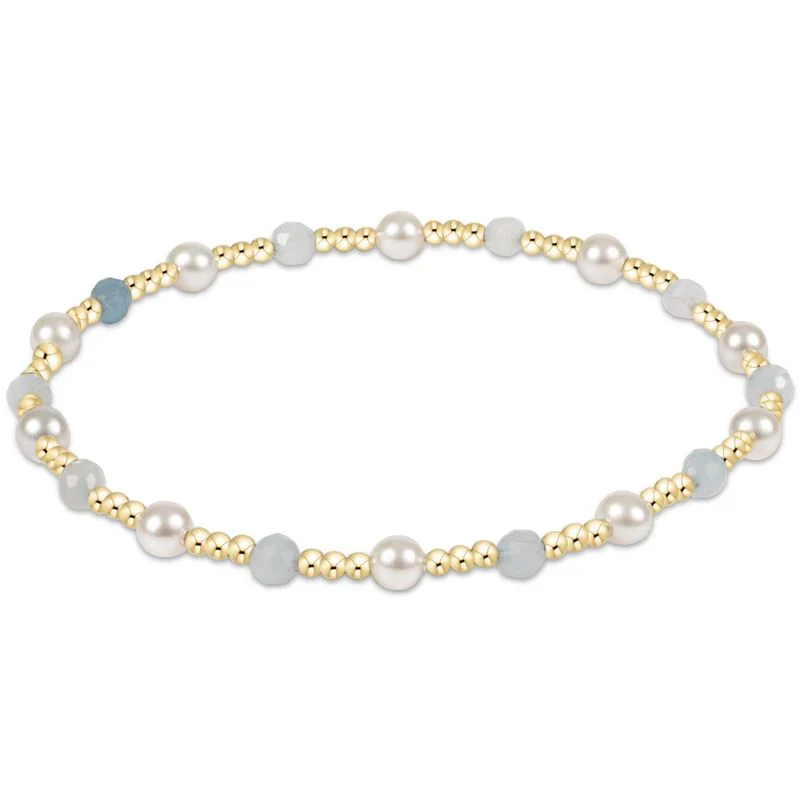 enewton - Pearl Sincerity 4mm Gem Bracelet, Aquamarine