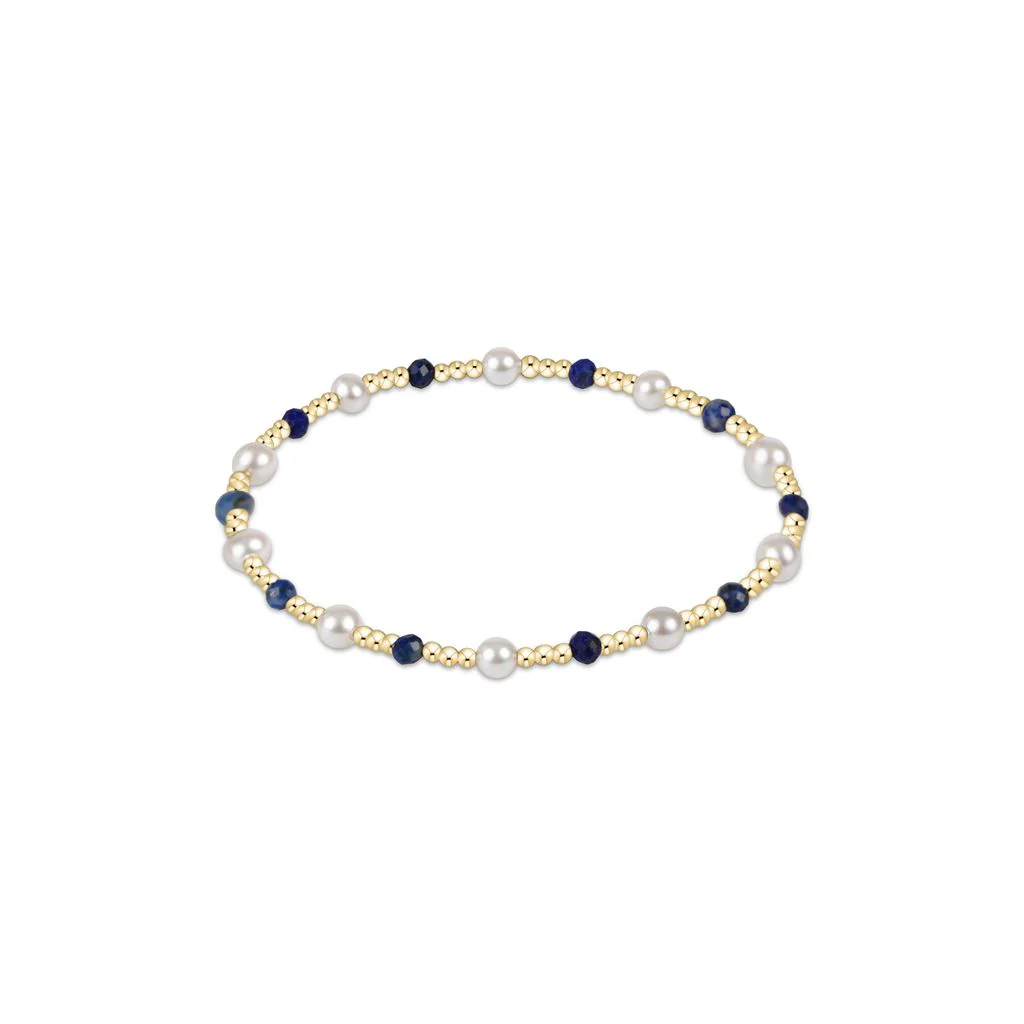 enewton - Pearl Sincerity Pattern 4mm Bead Bracelet, Lapis