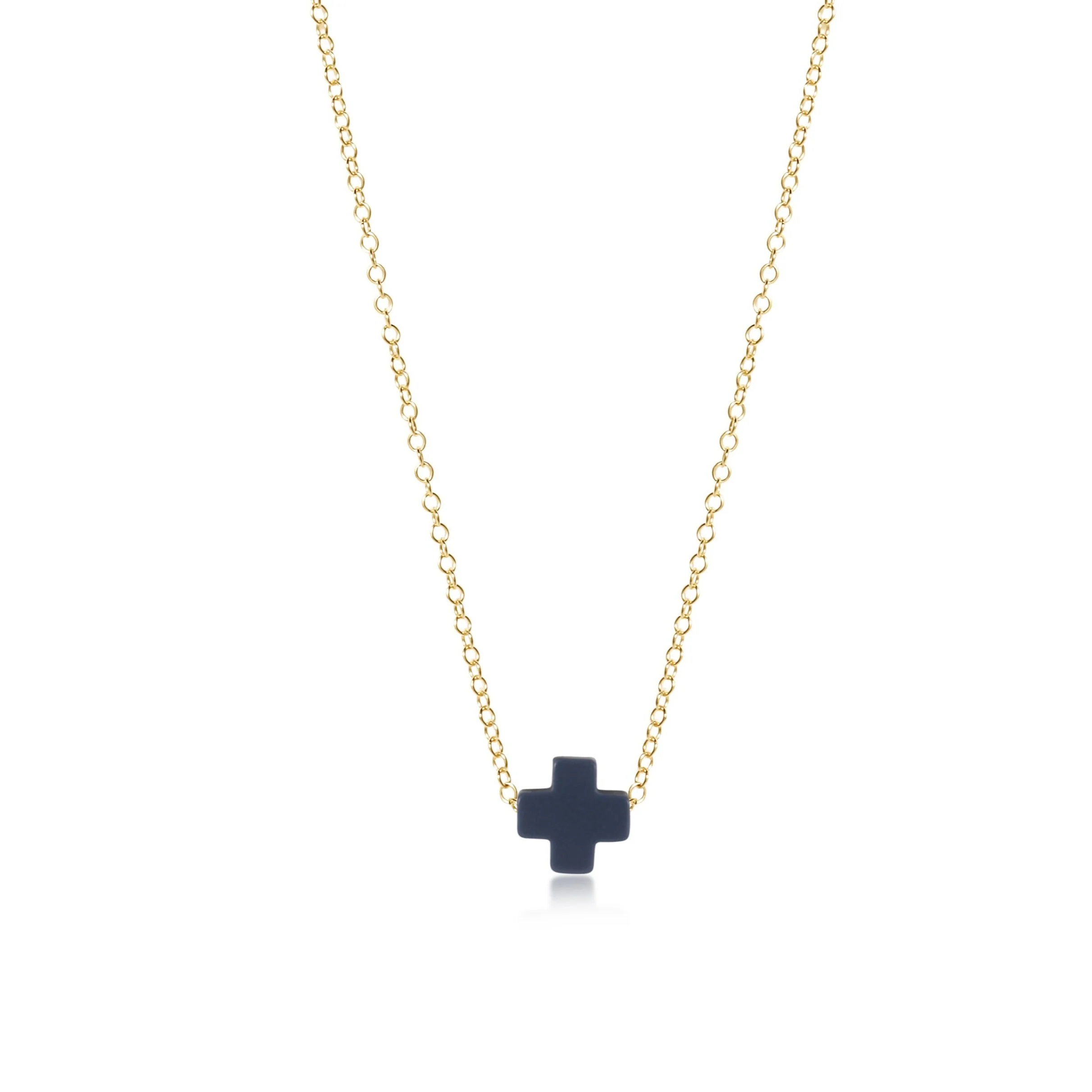 enewton - Signature Cross 16" Necklace Gold, Navy