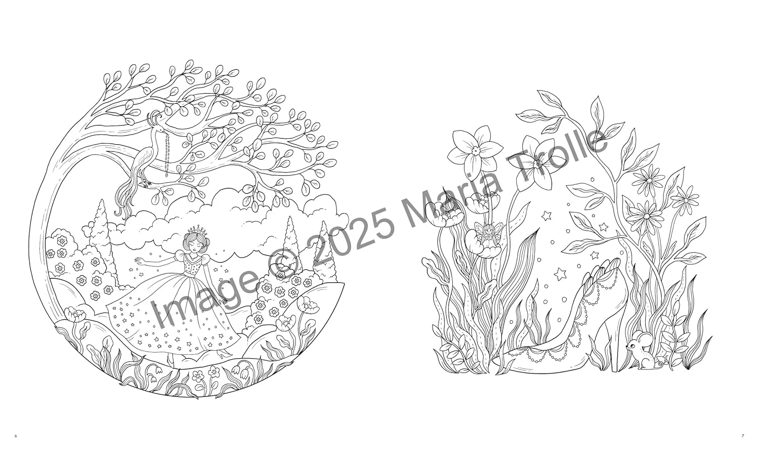 Fairytale Worlds Coloring Book by Maria Trolle - Image 2