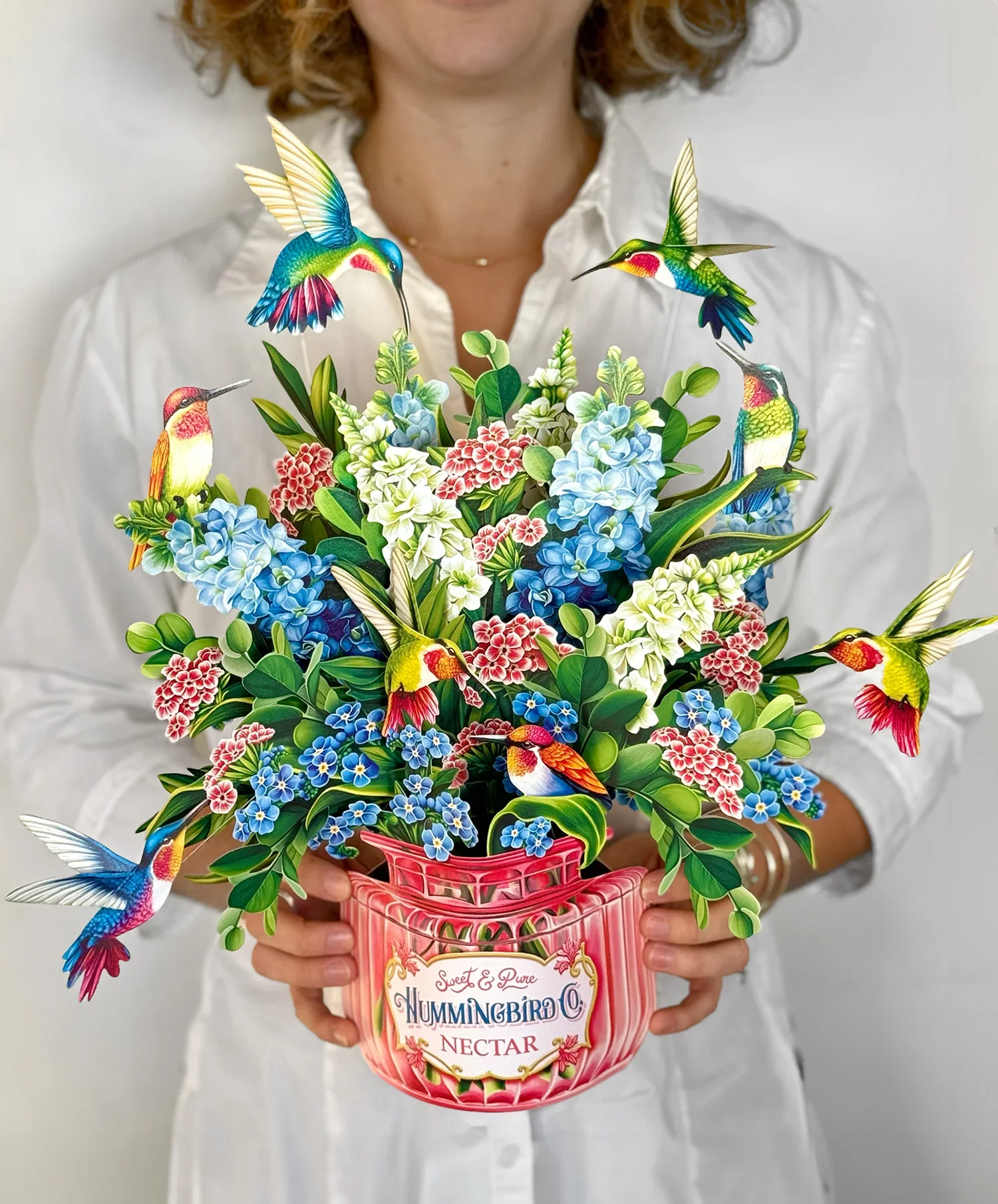 FreshCut Paper - Hummingbird Oasis Pop-Up Bouquet