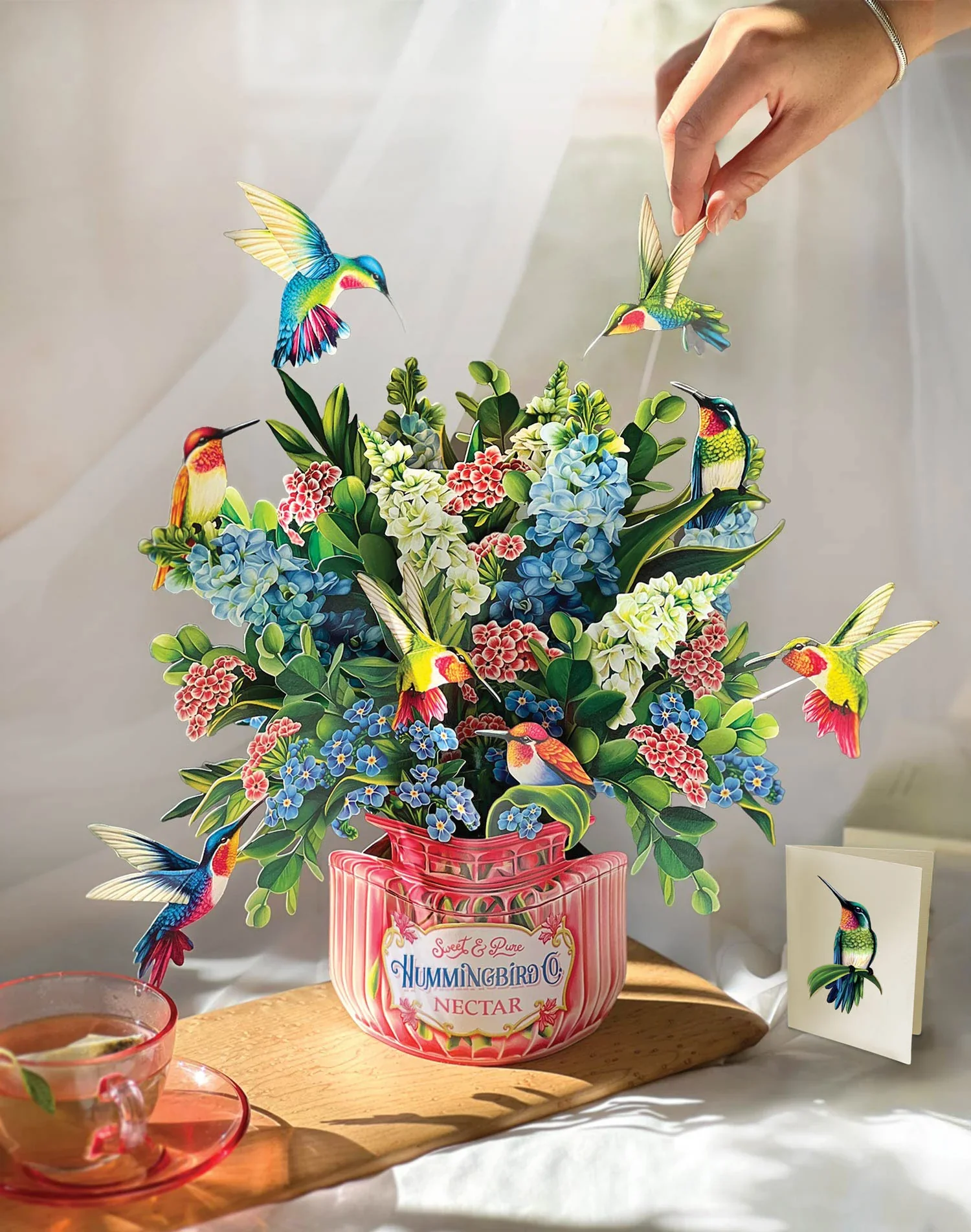 FreshCut Paper - Hummingbird Oasis Pop-Up Bouquet - Image 2