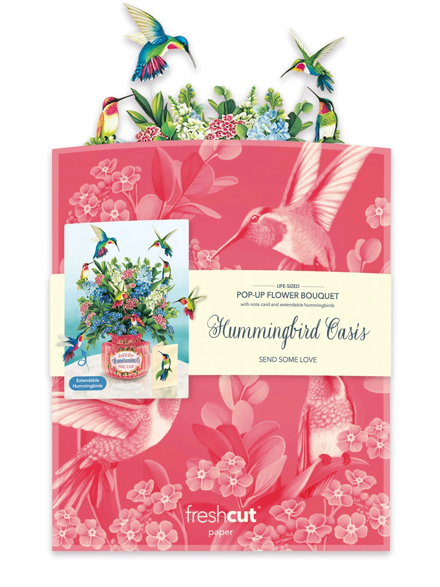 FreshCut Paper - Hummingbird Oasis Pop-Up Bouquet - Image 6