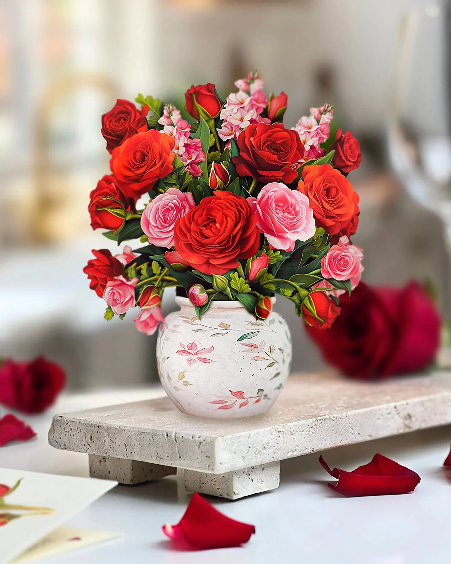 FreshCut Paper - Mini Blooming Roses Pop-Up Card