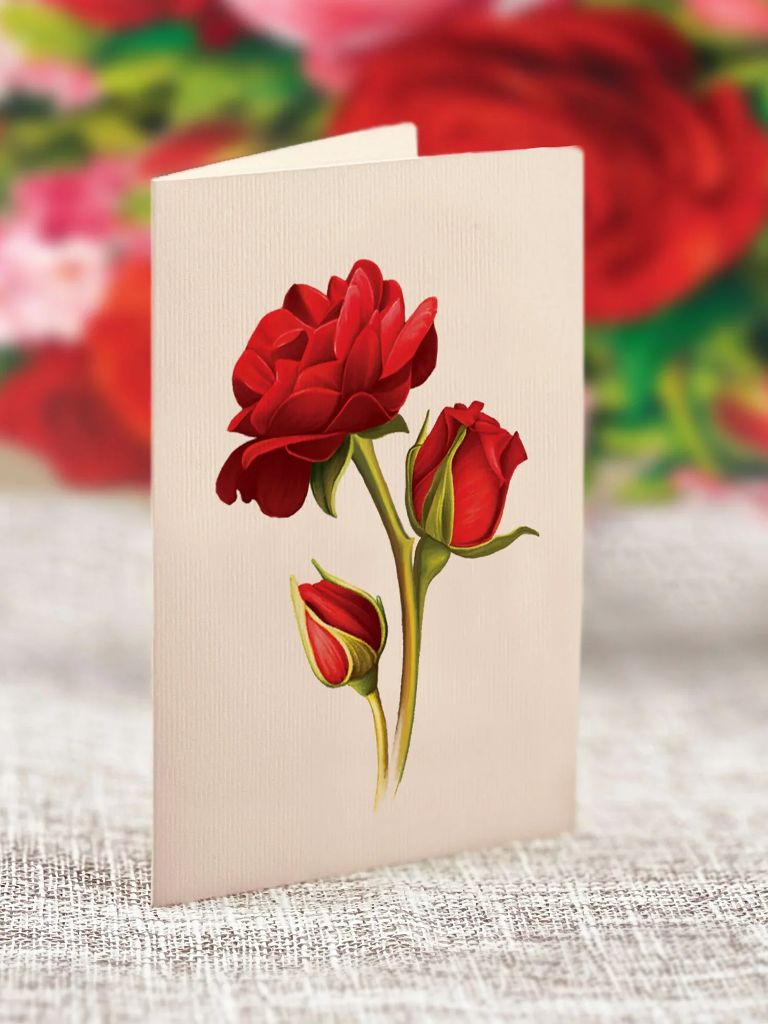 FreshCut Paper - Mini Blooming Roses Pop-Up Card - Image 4