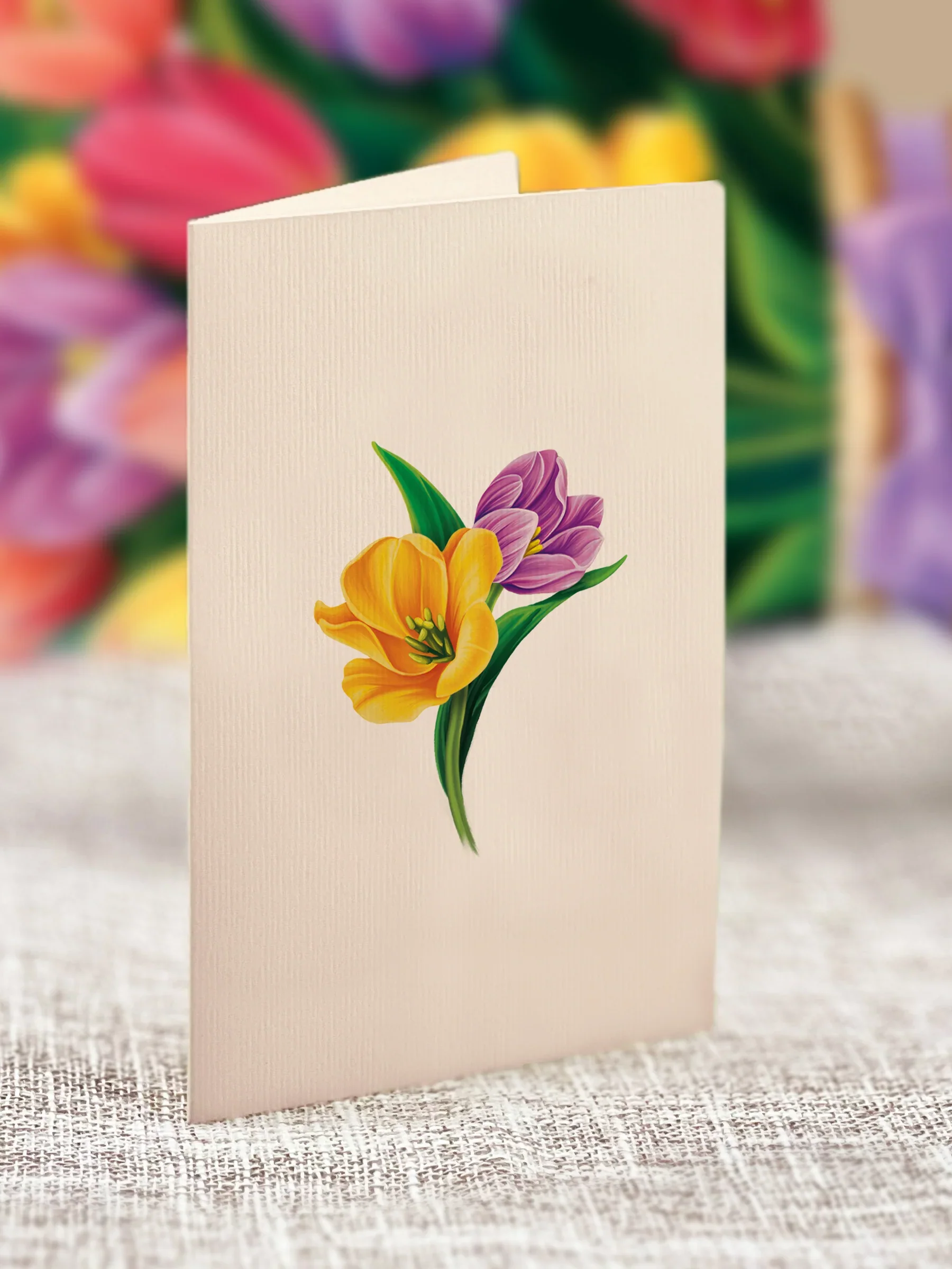 FreshCut Paper - Mini Festive Tulips Pop-Up Card - Image 3