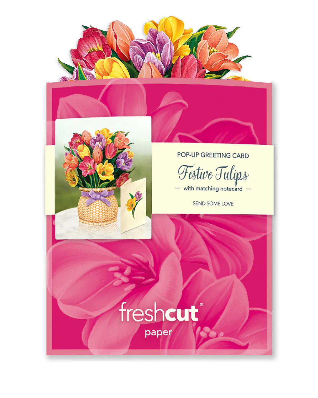 FreshCut Paper - Mini Festive Tulips Pop-Up Card - Image 4