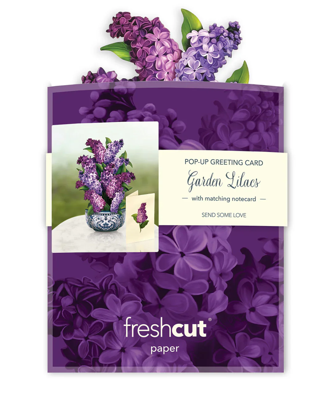 FreshCut Paper - Mini Garden Lilac Pop-Up Card - Image 3