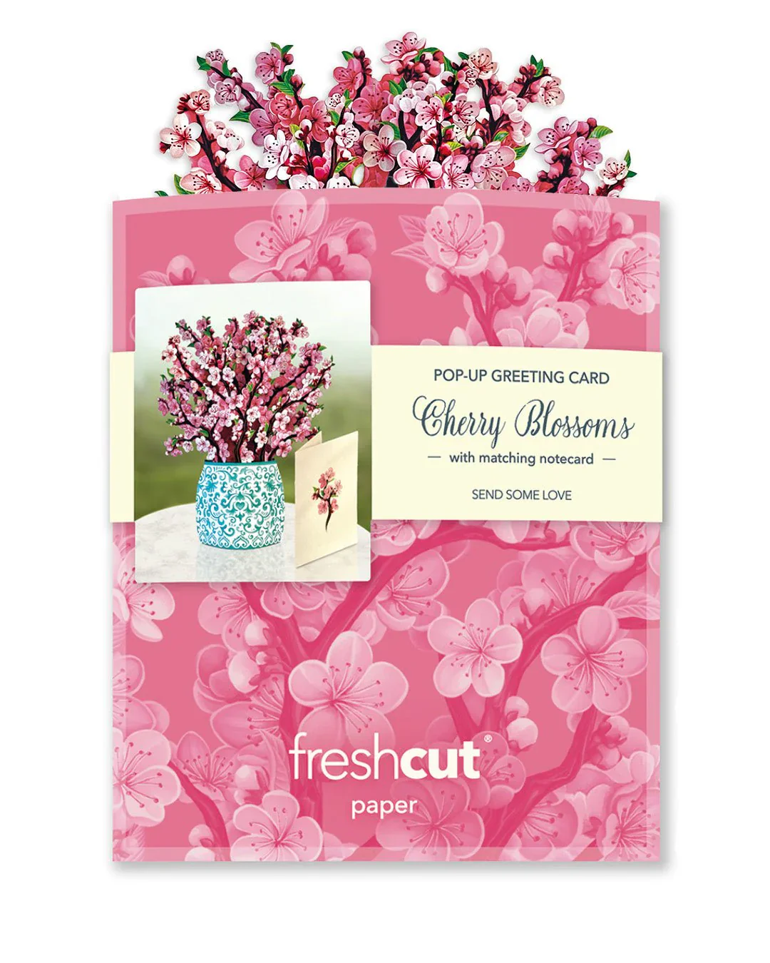 FreshCut Paper - Mini Japanese Cherry Blossoms Pop-Up Card - Image 3