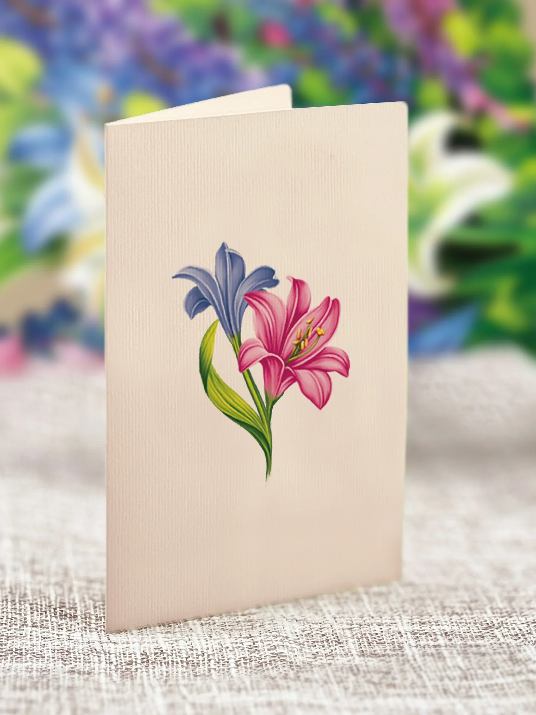 FreshCut Paper - Mini Lilies & Lupines Pop-Up Card - Image 4