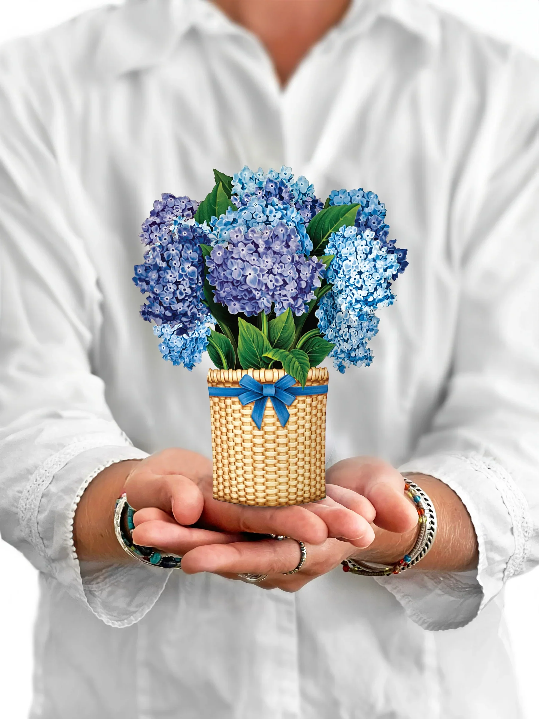 FreshCut Paper - Mini Nantucket Hydrangeas Pop-Up Card