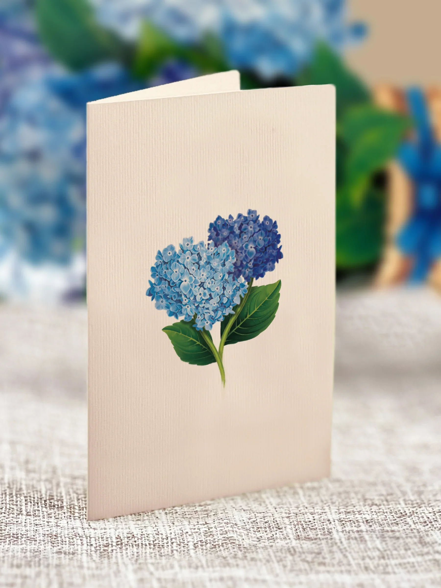 FreshCut Paper - Mini Nantucket Hydrangeas Pop-Up Card - Image 3