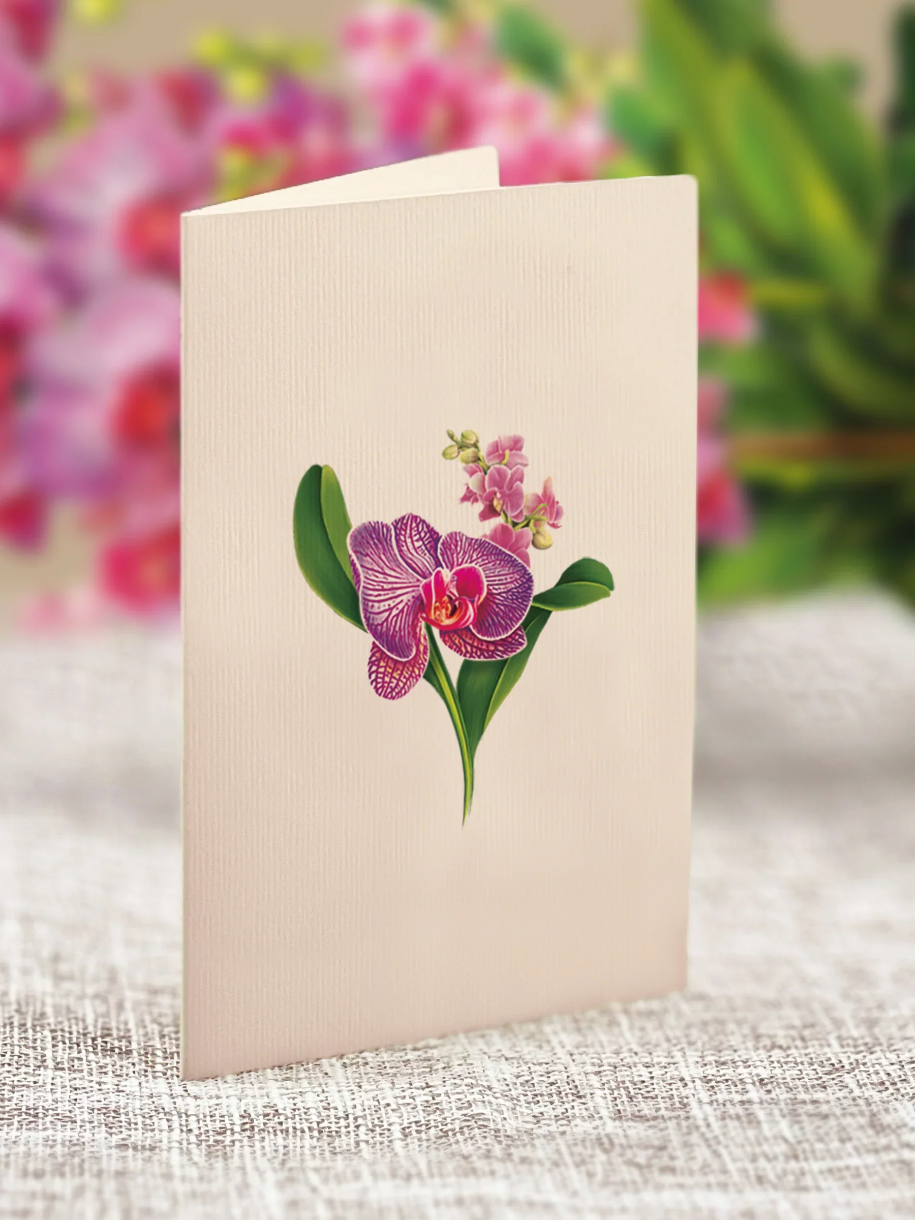 FreshCut Paper - Mini Orchid Oasis Pop-Up Card - Image 4