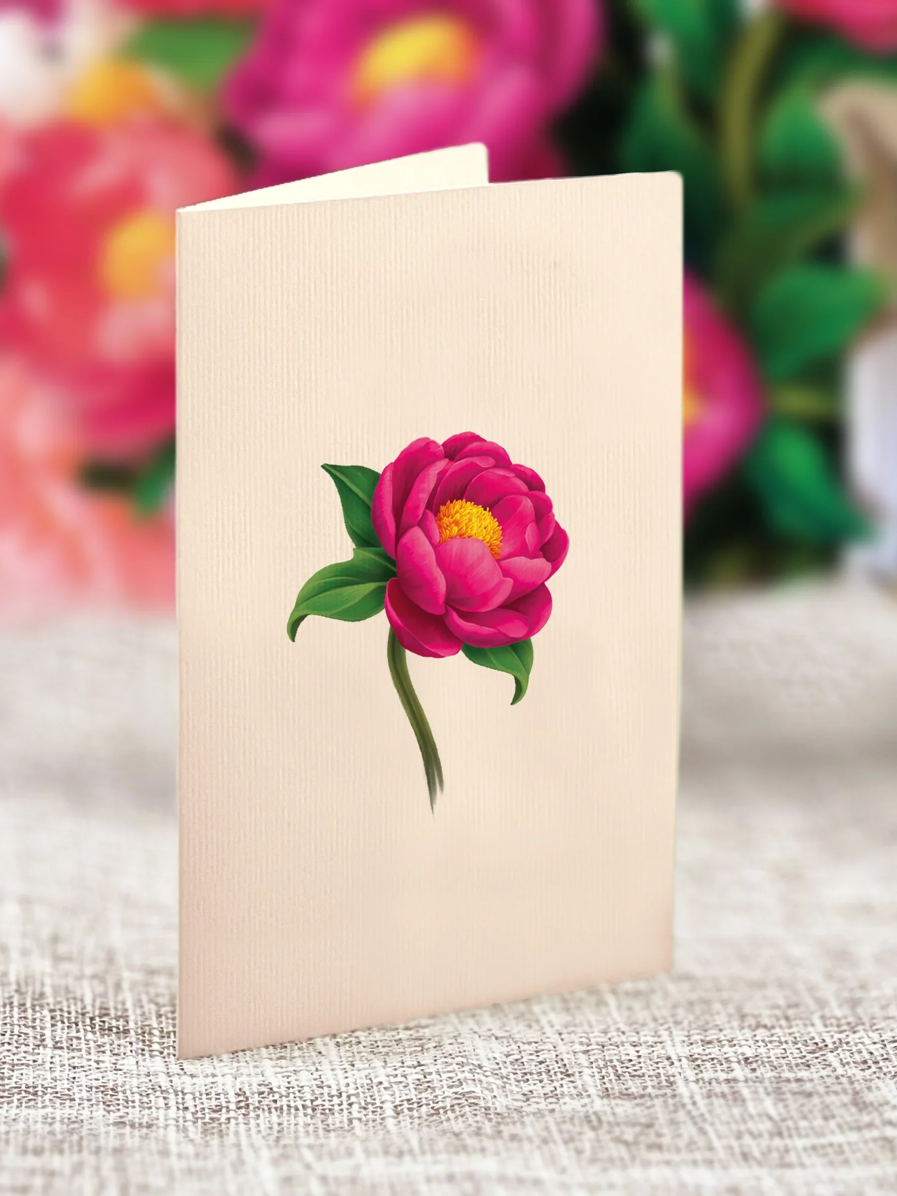 FreshCut Paper - Mini Peony Paradise Pop-Up Card - Image 3