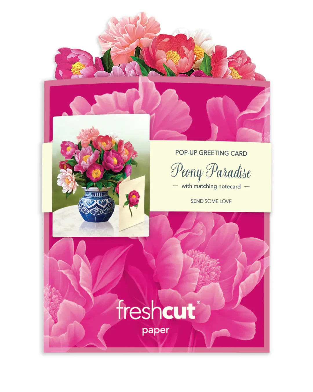 FreshCut Paper - Mini Peony Paradise Pop-Up Card - Image 4